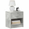 vidaXL Bedside Cabinets 2 pcs with Drawer Concrete Grey 39x28x41 cm