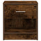 vidaXL Bedside Cabinet with Drawer Smoked Oak 39x28x41 cm