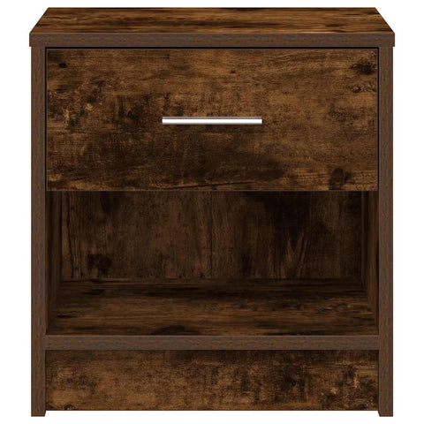 vidaXL Bedside Cabinets 2 pcs with Drawer Smoked Oak 39x28x41 cm