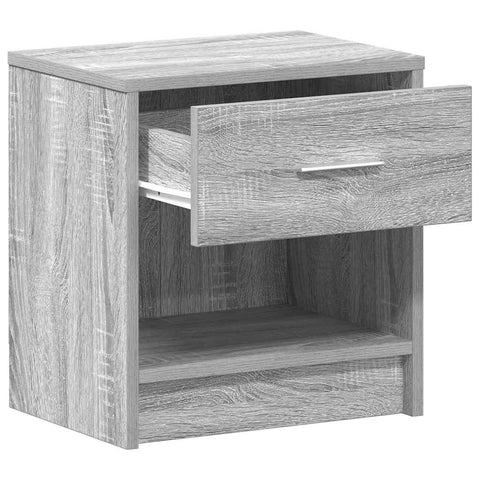 vidaXL Bedside Cabinets 2 pcs with Drawer Grey Sonoma 39x28x41 cm