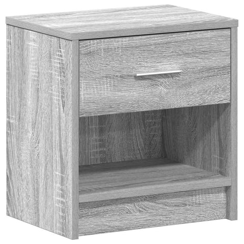 vidaXL Bedside Cabinets 2 pcs with Drawer Grey Sonoma 39x28x41 cm