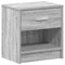 vidaXL Bedside Cabinets 2 pcs with Drawer Grey Sonoma 39x28x41 cm