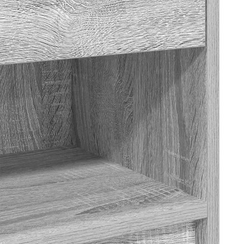 vidaXL Bedside Cabinets 2 pcs with Drawer Grey Sonoma 39x28x41 cm