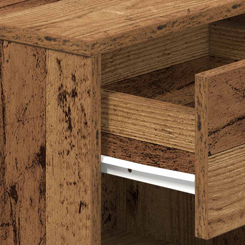vidaXL Bedside Cabinets 2 pcs with Drawer Old Wood 39x28x41 cm