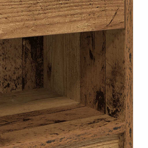 vidaXL Bedside Cabinets 2 pcs with Drawer Old Wood 39x28x41 cm