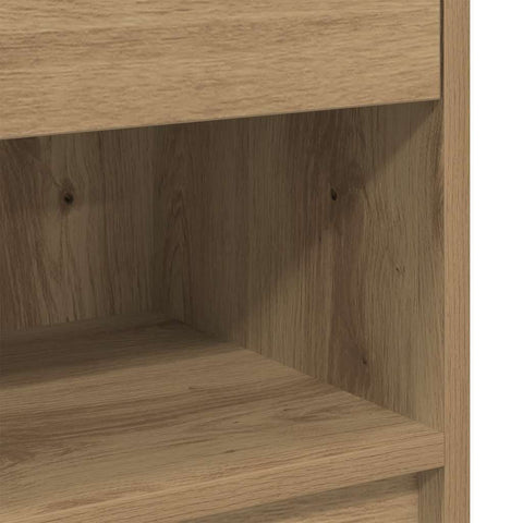 vidaXL Bedside Cabinets 2 pcs with Drawer Artisan Oak 39x28x41 cm