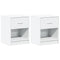 vidaXL Bedside Cabinets 2 pcs with Drawer White 40x34x50 cm