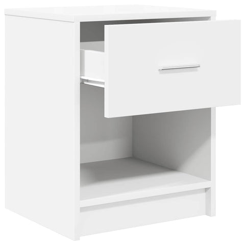 vidaXL Bedside Cabinets 2 pcs with Drawer White 40x34x50 cm