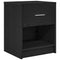 vidaXL Bedside Cabinet with Drawer Black 40x34x50 cm