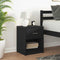 vidaXL Bedside Cabinet with Drawer Black 40x34x50 cm