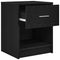 vidaXL Bedside Cabinet with Drawer Black 40x34x50 cm