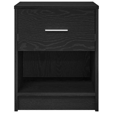 vidaXL Bedside Cabinets 2 pcs with Drawer Black 40x34x50 cm