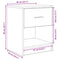 vidaXL Bedside Cabinet with Drawer Concrete Grey 40x34x50 cm