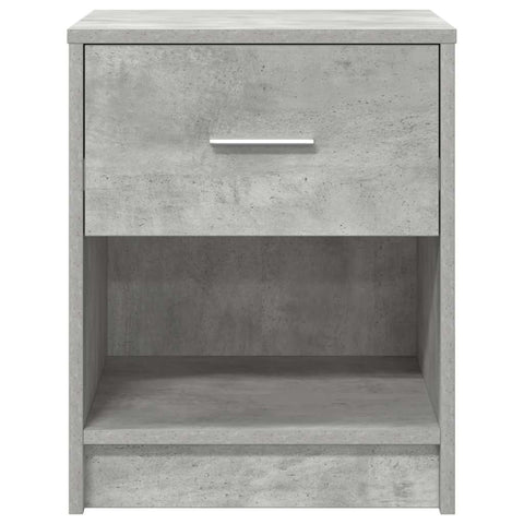 vidaXL Bedside Cabinets 2 pcs with Drawer Concrete Grey 40x34x50 cm