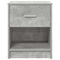 vidaXL Bedside Cabinets 2 pcs with Drawer Concrete Grey 40x34x50 cm