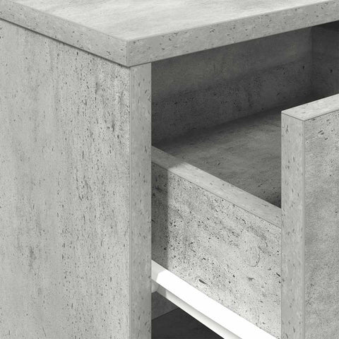vidaXL Bedside Cabinets 2 pcs with Drawer Concrete Grey 40x34x50 cm