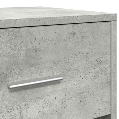 vidaXL Bedside Cabinets 2 pcs with Drawer Concrete Grey 40x34x50 cm