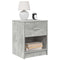 vidaXL Bedside Cabinets 2 pcs with Drawer Concrete Grey 40x34x50 cm