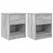 vidaXL Bedside Cabinets 2 pcs with Drawer Grey Sonoma 40x34x50 cm