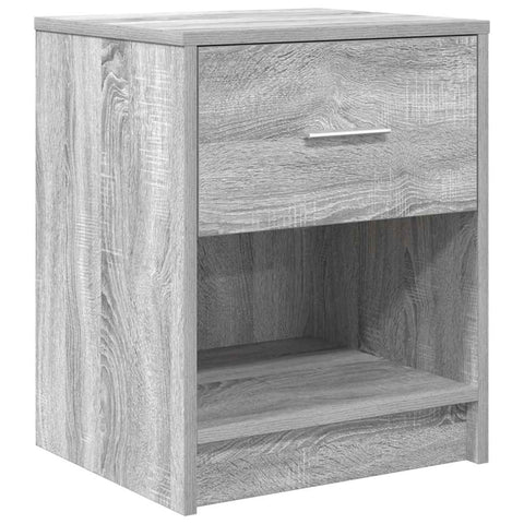 vidaXL Bedside Cabinets 2 pcs with Drawer Grey Sonoma 40x34x50 cm