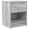 vidaXL Bedside Cabinets 2 pcs with Drawer Grey Sonoma 40x34x50 cm