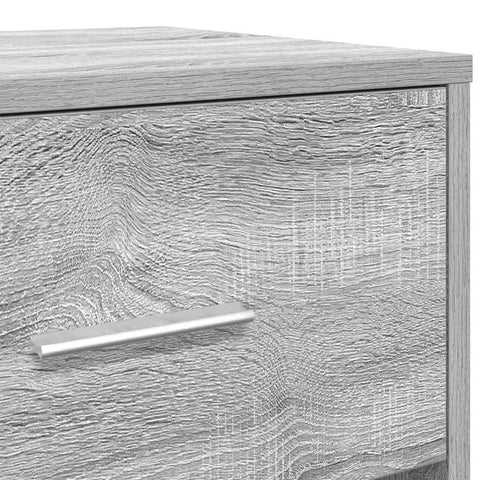vidaXL Bedside Cabinets 2 pcs with Drawer Grey Sonoma 40x34x50 cm