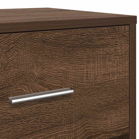 vidaXL Bedside Cabinet with Drawer Brown Oak 40x34x50 cm