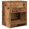 vidaXL Bedside Cabinet with Drawer Old Wood 40x34x50 cm