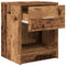 vidaXL Bedside Cabinets 2 pcs with Drawer Old Wood 40x34x50 cm