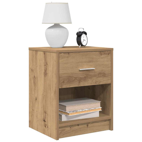 vidaXL Bedside Cabinet with Drawer Artisan Oak 40x34x50 cm