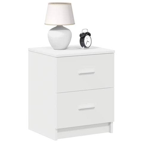vidaXL Bedside Cabinet with 2 Drawers White 40x36x50 cm