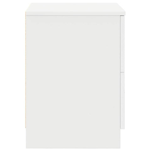 vidaXL Bedside Cabinet with 2 Drawers White 40x36x50 cm