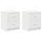 vidaXL Bedside Cabinets 2 pcs with 2 Drawers White 40x36x50 cm