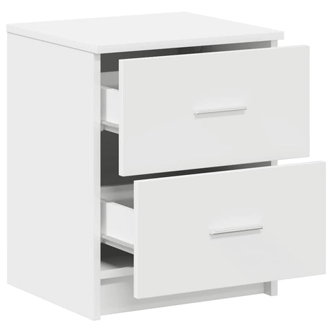 vidaXL Bedside Cabinets 2 pcs with 2 Drawers White 40x36x50 cm