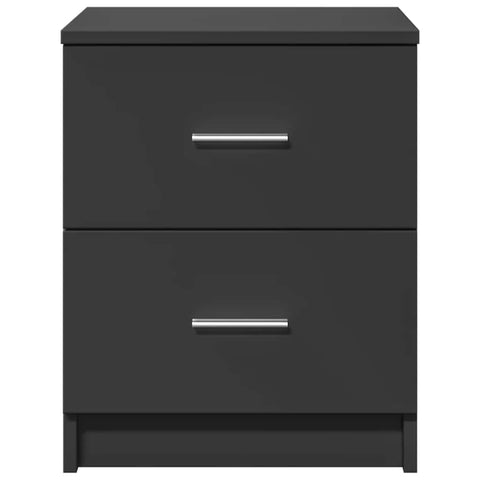 vidaXL Bedside Cabinets 2 pcs with 2 Drawers Black 40x36x50 cm