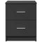 vidaXL Bedside Cabinets 2 pcs with 2 Drawers Black 40x36x50 cm
