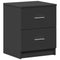 vidaXL Bedside Cabinets 2 pcs with 2 Drawers Black 40x36x50 cm