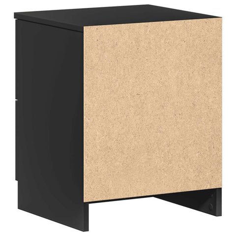 vidaXL Bedside Cabinets 2 pcs with 2 Drawers Black 40x36x50 cm