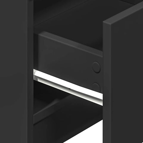 vidaXL Bedside Cabinets 2 pcs with 2 Drawers Black 40x36x50 cm