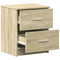 vidaXL Bedside Cabinet with 2 Drawers Sonoma Oak 40x36x50 cm
