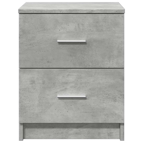 vidaXL Bedside Cabinet with 2 Drawers Concrete Grey 40x36x50 cm