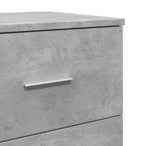 vidaXL Bedside Cabinet with 2 Drawers Concrete Grey 40x36x50 cm