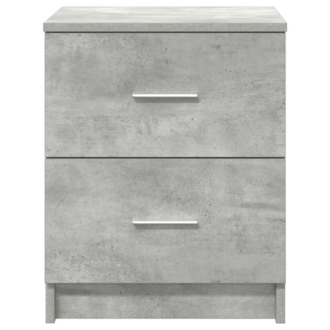 vidaXL Bedside Cabinets 2 pcs with 2 Drawers Concrete Grey 40x36x50 cm