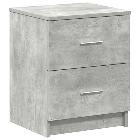 vidaXL Bedside Cabinets 2 pcs with 2 Drawers Concrete Grey 40x36x50 cm