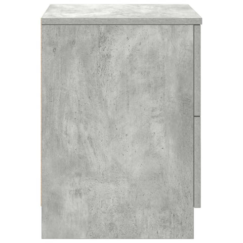 vidaXL Bedside Cabinets 2 pcs with 2 Drawers Concrete Grey 40x36x50 cm