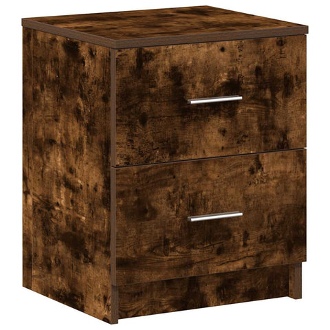 vidaXL Bedside Cabinets 2 pcs with 2 Drawers Smoked Oak 40x36x50 cm