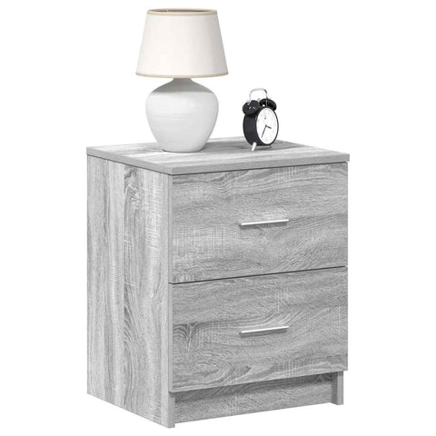 vidaXL Bedside Cabinet with 2 Drawers Grey Sonoma 40x36x50 cm