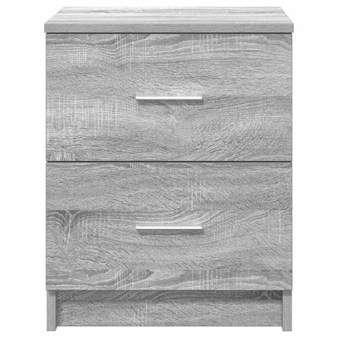 vidaXL Bedside Cabinets 2 pcs with 2 Drawers Grey Sonoma 40x36x50 cm