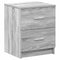 vidaXL Bedside Cabinets 2 pcs with 2 Drawers Grey Sonoma 40x36x50 cm