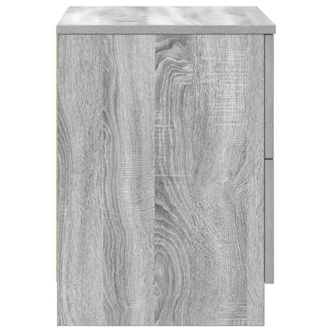 vidaXL Bedside Cabinets 2 pcs with 2 Drawers Grey Sonoma 40x36x50 cm